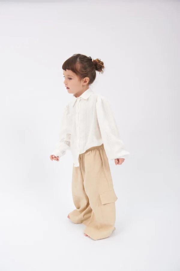 PANTALÓN CARGO - ALMENDRA
