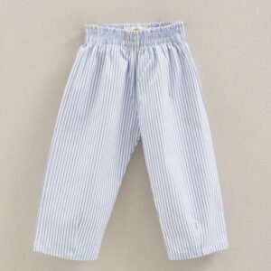 PANTALÓN GABARDINA RAYADO CELESTE