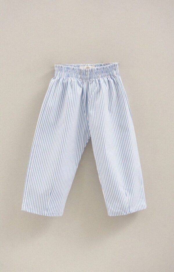 PANTALÓN GABARDINA RAYADO CELESTE