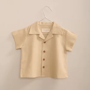 CAMISA DE LINO - ALMENDRA