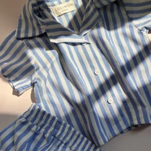 CAMISA VERANO - RAYADO CELESTE