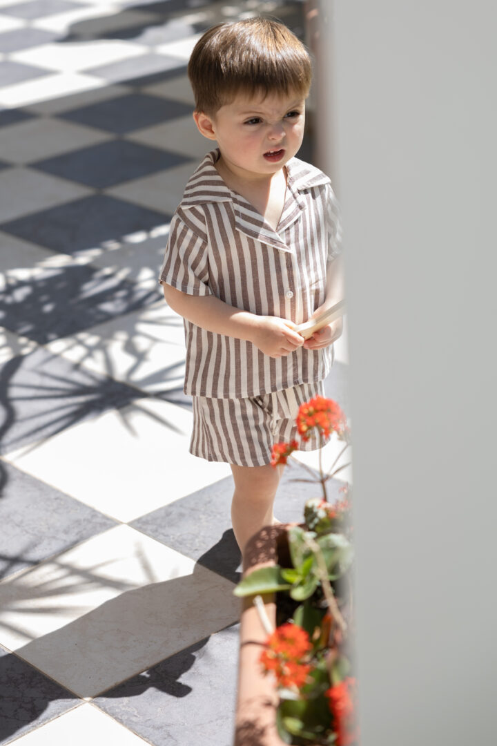 CAMISA VERANO - RAYADO MARRÓN