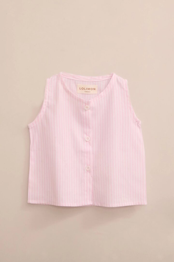 BLUSA MOMI RAYADO FINITO ROSA
