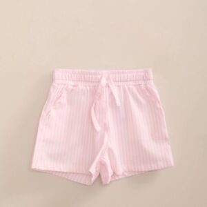 SHORT CON BOLSILLOS RAYADO FINITO ROSA